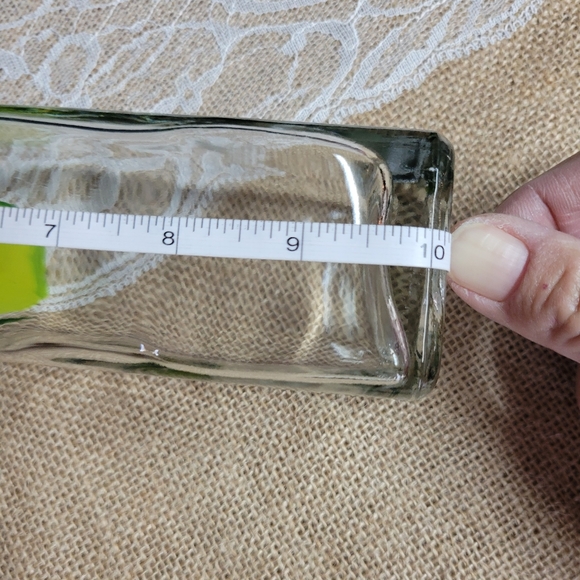 Vintage glass hand painted oil bottle great condition no chips no spout - Picture 7 of 8